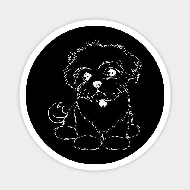 cute poodle Magnet by Logisstudio